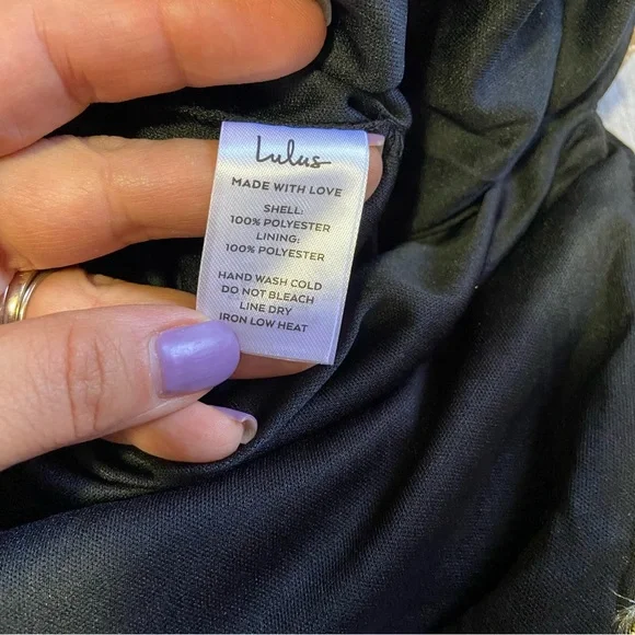 NWOT Lulus Thriving Energy Black 3D Floral Embroidered Lace-Up Midi Dress - Picture 12 of 13